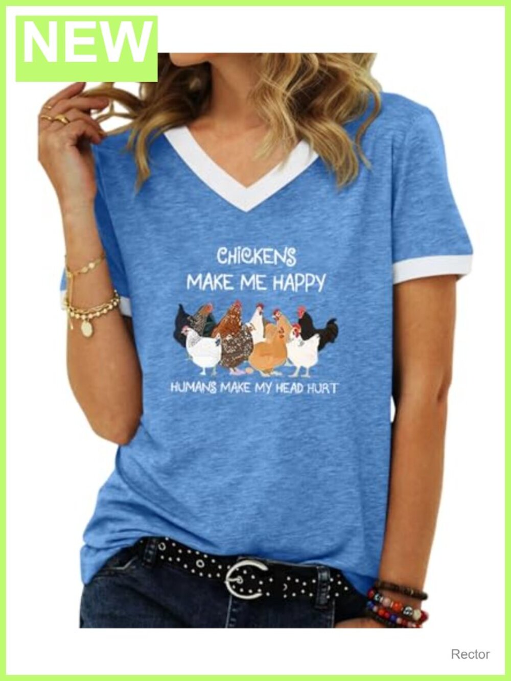 Women's Chicken Graphic T-Shirt Short Sleeve Crew Neck Casual Top